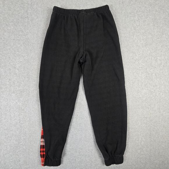 Revolution Pants Youth/Juniors Size Large Black Red Plaid Joggers Hip Hop - Picture 2 of 11